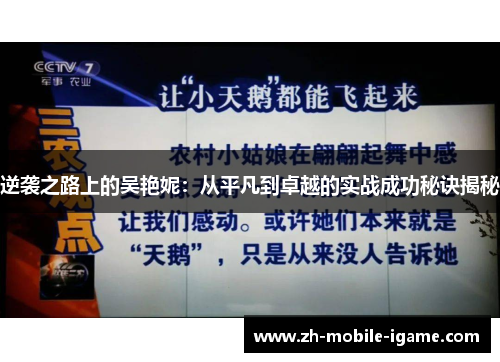 逆袭之路上的吴艳妮：从平凡到卓越的实战成功秘诀揭秘